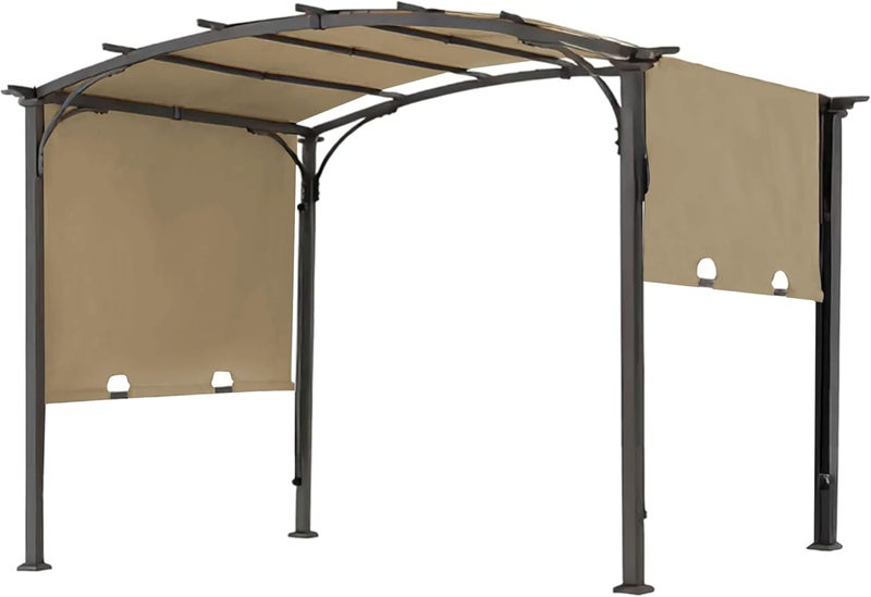 SCOMANAGE 85''x 208'' Universal Doubleton Steel Pergola Replacement Cover for Pergola L-PG080PST, (Beige) - Image 1